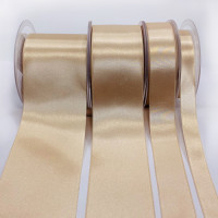 422 Col. 212 - Beige  Renaissance Double-Face Satin Ribbon, Sold by the Yard - 7 sizes