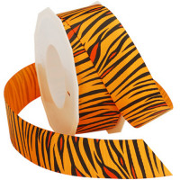 052 Tiger Grosgrain - Orange -  7/8" Sold by the 5 Roll