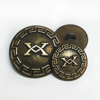 17-556 Antique Gold Metal Button, 2 Sizes
