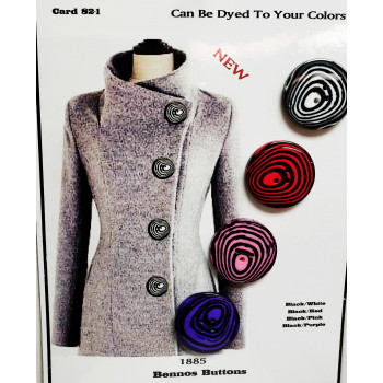 1885 Fashion Button, 9 colors - 2 Sizes