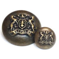 311050 Antique Brass Coat Button - 3 Sizes