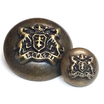 311050 Antique Brass Coat Button - 2 Sizes