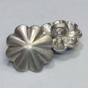 M-1204-D Matte Silver Metal Concho Button - Priced per Dozen M-1204-D Matte Silver Metal Concho Button - Priced per Dozen
