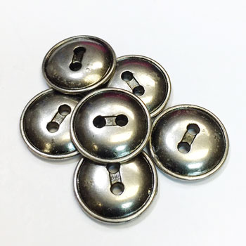 M-1213-D Metal 2-Hole Button, 11/16" - Priced per Dozen
