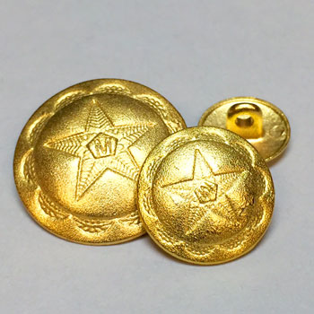M-7820 - Gold Metal Button - 3 Sizes