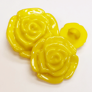 NV-5202- Yellow Rose Petal Button - 4 Sizes, Sold by the Dozen