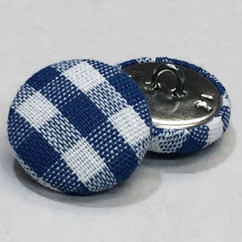 YF-1335-D Plaid Covered Button - 2 Sizes, Sold by the Dozen