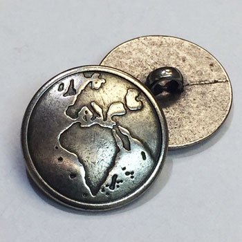 M-097 - Continent of Africa Metal Button 