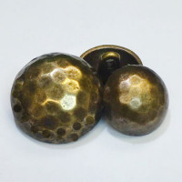 M-11640 Antique Brass Metal Shank Button, 3 Sizes