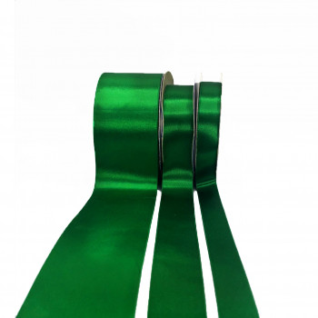4000 Col. Green,  Double-face Satin Ribbon, 7 Sizes - Sold by the yard