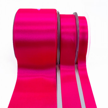 422 Color 540 - Hot Pink Renaissance Double-Face Satin Ribbon, Sold by the Yard - 5 sizes