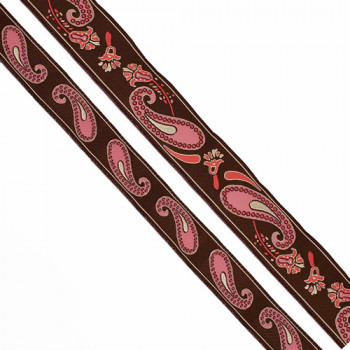 5-12 - Paisley Jacquard, Brown and Pink -  2 Sizes