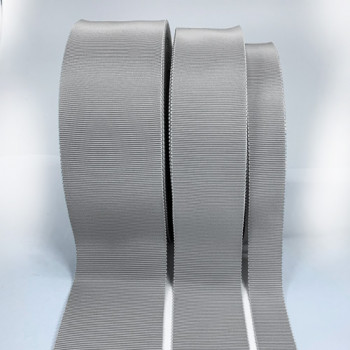 8000 Col. 102 Light Grey  100% Polyester Grosgrain Ribbon, 8 Sizes - Sold by the Yard