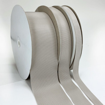 8000 Col. 2 light Grey Peter sham 100% Polyester Grosgrain ribbon 10 Sizes Sold by the yard.