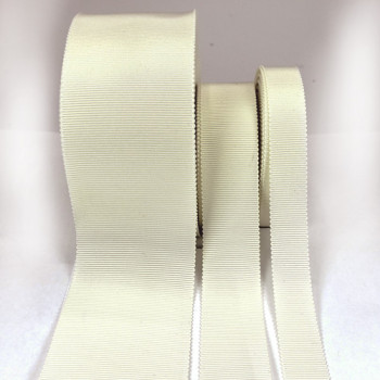 8000 Col. 40, Cream Petersham Grosgrain Ribbon, 3 Sizes - Sold by the Yard