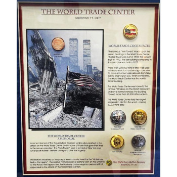 16893 911 World Trade Center  Display Button Collectible .
