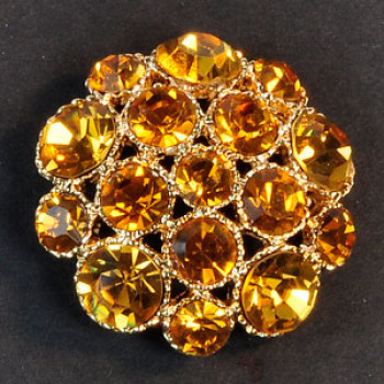 9183-Gold Base,  4 Sizes - 8 Stone Colors           