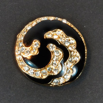 9515 Gold and Black Epoxy Rhinestone Button 9515 Gold and Black Epoxy Rhinestone Button