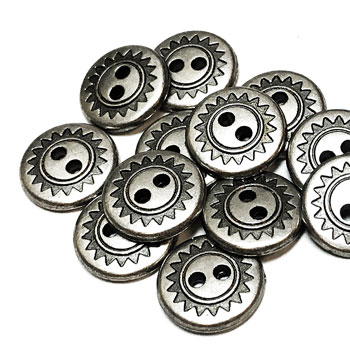 fancy buttons round metal 2 holes