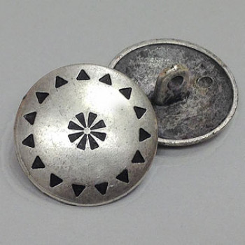 Carved Flower Pattern - Dark Antique Silver Shank Buttons 25mm / 1 –  Little Barn Studio