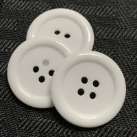 BB-805W Large White 4-Hole Button, Priced by the Dozen (SAVE WHEN BUYING 12 DOZEN OR MORE) -  2 Sizes
