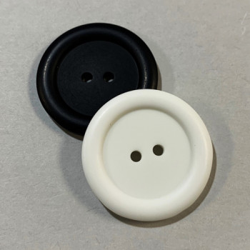 KB-815 Large, 1-1/8" Matte Black or White Button, Priced by the Dozen (SAVE WHEN BUYING 12 DOZEN OR MORE)