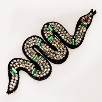 BFXU-009 Rhinestone Snake Applique, Sold Per Piece or Set of 3
