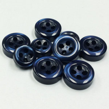 KK25 Dark Blue Green Round Shirt Buttons 9mm 3/8 4 Hole 25