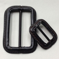 L-1422 Antique Brown Leather Coat Buckle - in 2 Sizes