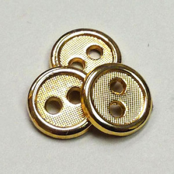 M-0757 - Gold Metal Shirt Button, Priced per Dozen