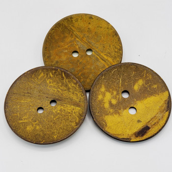 CO-26 XL - Extra Large, Yellow Coconut Button, 2-1/2"