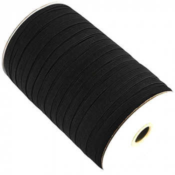EL-1283 Black, 1/4 Inch Knit Elastic — Sold in lengths of 12, 36, and 288 Yards