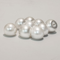 FB-6543 - Full Ball White Pearl Button, 2 Sizes - Priced Per Dozen