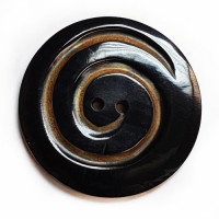 GHW-7003 Carved Genuine  Horn Button