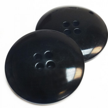 H-5130 - Polished Black 4-Hole Button, 1-3/8" 