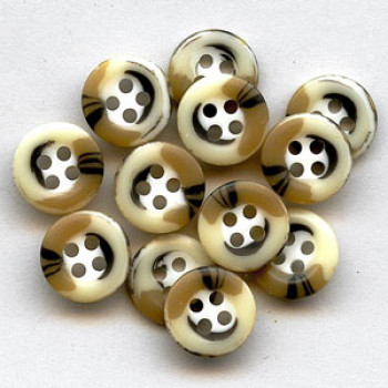 HN-102 Tricolor Shirt Button - 3 Sizes, Priced by the Dozen
