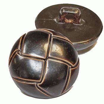 LL-5018 Faux Brown Leather Knot Button  13/16" &  1" - Sold by the Dozen
