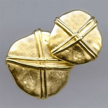 M-053-Gold Metal Fashion Button, 2 Sizes M-053-Gold Metal Fashion Button, 2 Sizes