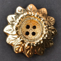 M-1126A Sunflower Metal Button 