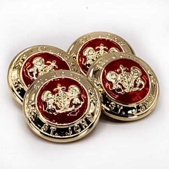 M-7899 Genuine Gold St. John set of 4 with Red Epoxy, 1" M-7899 Genuine Gold St. John set of 4 with Red Epoxy, 1"