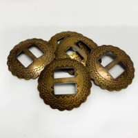 MC-099-Slotted Metal Concho, Sold in Packs of 5