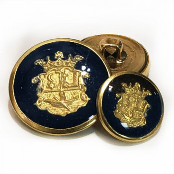 MTL-13 Gold and Navy Epoxy Blazer Button, 2 Sizes MTL-13 Gold and Navy Epoxy Blazer Button, 2 Sizes