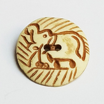 NV-1290 Elephant Button in Imitation Bone, 4 sizes