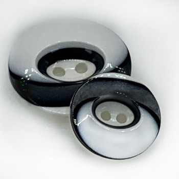 NV-1324 White and Black Fashion Button - 4 Sizes