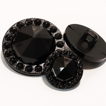 NV-1832 - Black Fashion Button - 3 Sizes