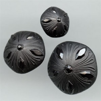 NV-1998-Satin Black Fashion Button, 2 Sizes NV-1998-Satin Black Fashion Button, 2 Sizes