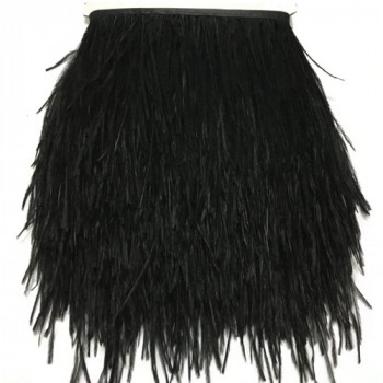 FEA-153 Black Ostrich Feathers on Tape