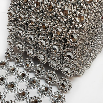 RCH-60 Faux Rhinestone Mesh, 6 Row -- Sold by the Roll (10 yds.)