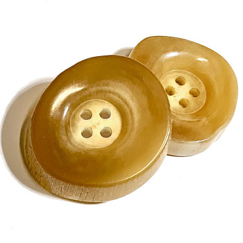 RH-2240 Tan, Genuine Horn Coat Button, 2 Sizes