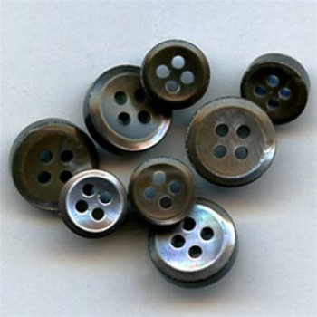 TR-8 / S - Smoke Trocas Shell Shirt Button - 3.5mm thick - 2 Sizes